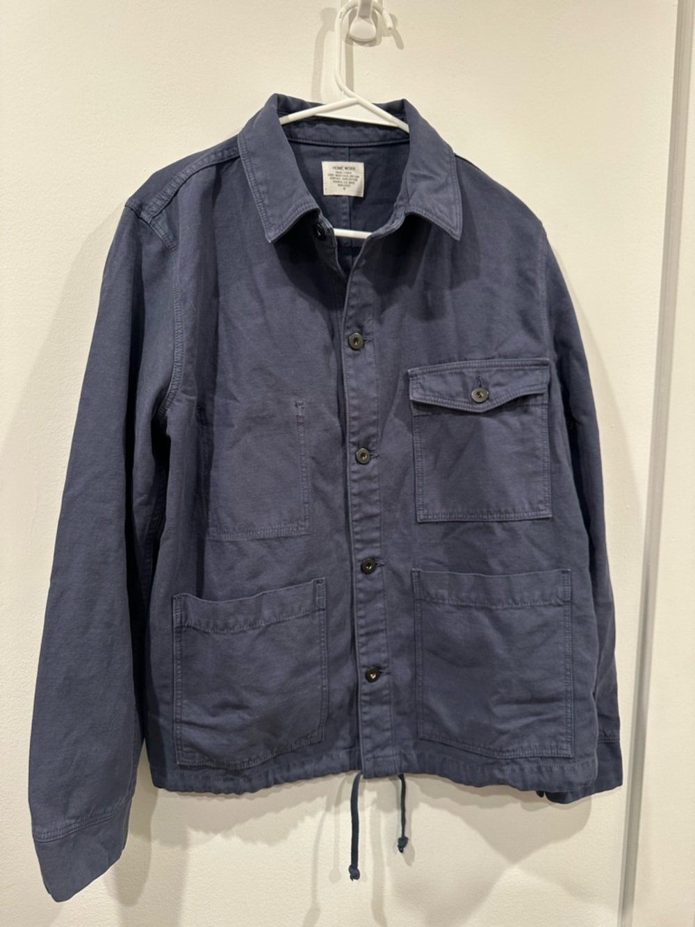 Home Work By S.K.U. Save Khaki United Medium Men’s Chore Drill Jacket Shirt Blue